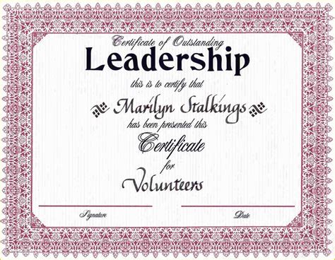 Leadership Certificate Template Free Of Leadership Certificate Template